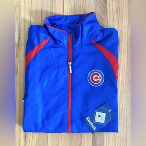 Chicago Cubs REEBOX Pullover Windbreaker Large NEW